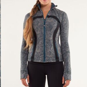 Ladies Lululemon Define Jacket Brushed Rose‎ Herringbone Pattern Size 4